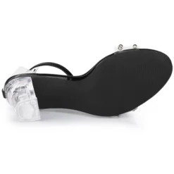 Allegra K Women's Clear Block Heel Ankle Strap Heeled Sandals -Allegra K GUEST e8c75fb4 7b43 4c45 8a0d aa2823134940