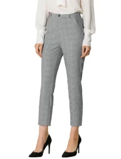 Allegra K Women's Plaid High Waist Elastic Back Office Work Ankle Pants -Allegra K GUEST e90c2083 2b34 483e 98ce 7e78e1979f02