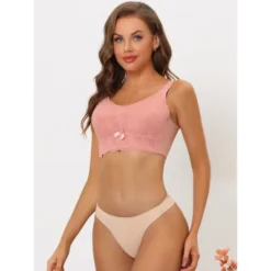 Allegra K Women's Wirefree Longline Hem Wide Straps Padded Full Coverage Lace Minimizer Bra -Allegra K GUEST ea23b07a b649 4ae3 b98e 429dee88f528