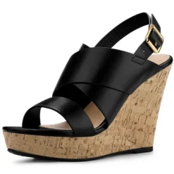 Allegra K Women's Wood Wedges Platform Wedge Sandals -Allegra K GUEST eb9ca80f 4e16 4060 a17a a77de18dd8c7