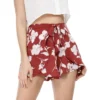 Allegra K Women's Summer Beach Casual Elastic Waist Floral Shorts