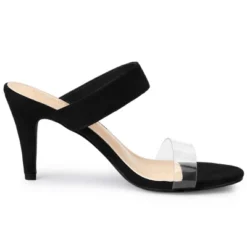 Allegra K Women's Clear Strap Stiletto Heel Slides Sandals -Allegra K GUEST ed831cc6 35c2 4f5b 8411 d925ad158612