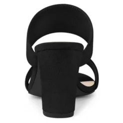 Allegra K Women's Opened Toe Block Heeled Slide Sandals -Allegra K GUEST ee4981f6 a3dd 4fba b540 9105e443b1c2