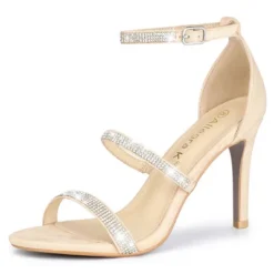 Allegra K Women's Strappy Rhinestone Heel Sandals -Allegra K GUEST ef899ce7 3d84 4f96 b9d8 4d1966c338f3