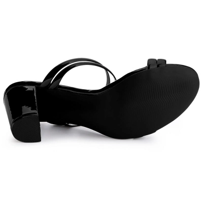 Allegra K Women's Clear Strappy Slide Mule Block Heel Sandal 5 Allegra K Women's Clear Strappy Slide Mule Block Heel Sandal - Image 5