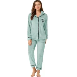 Allegra K Women's Flannel Button Down Lounge Winter Long Sleeves Pajama Sets -Allegra K GUEST efc1effd f4e0 4409 8ad6 dc6e7847e0df