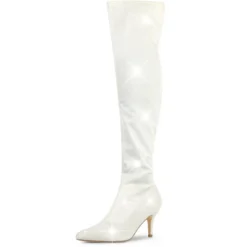Allegra K Women's Glitter Pointed Toe Stiletto Heels Over The Knee High Boots -Allegra K GUEST f0e6276d 500c 4ffc a781 67e129304bef