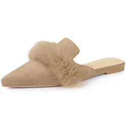 Allegra K Women's Pointed Toe Faux Fur Slip On Flat Slide Mules 12 Allegra K Women's Pointed Toe Faux Fur Slip On Flat Slide Mules -Allegra K GUEST f1728249 eb77 432b 8551 1c0ee6ae10f6