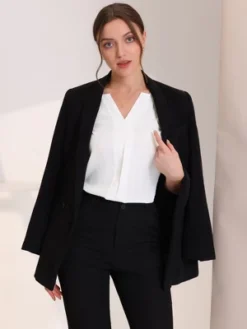 Allegra K Women's Elegant Chiffon V Neck Sleeveless Work Pleated Blouse -Allegra K GUEST f1996b2e 72dc 4d04 bd04 d4b508208592