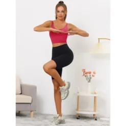 Allegra K Women's Workout Fitness Longline Wireless Padded Yoga Sports Bra With Medium Support -Allegra K GUEST f451ad15 aad6 4fc3 838e 667d0c562c87