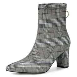 Allegra K Women's Pointed Toe Zipper Chunky Heels Ankle Boots -Allegra K GUEST f4bfb620 312f 4873 8cbf 5ac971a0a064