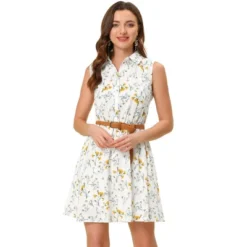 Allegra K Women's Floral Sleeveless Half Placket Above Knee Belted Summer Dress 31 Allegra K Women's Floral Sleeveless Half Placket Above Knee Belted Summer Dress -Allegra K GUEST f5e429ed b75d 483a 988d 9b0f3fbfe582