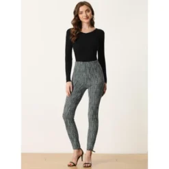 Allegra K Tweed Pants For Women's High Waist Casual Plaid Tartan Leggings Long Trousers -Allegra K GUEST f6aea406 d642 4fe2 aa18 78a64d57e3d7