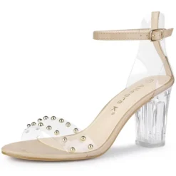 Allegra K Women's Clear Block Heel Ankle Strap Heeled Sandals -Allegra K GUEST f6daba2a e97c 4e91 ac4f ccf481aaccb7