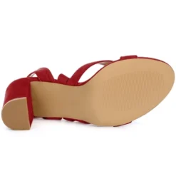 Allegra K Women's Crisscross Chunky Heel Lace Ups Sandals -Allegra K GUEST f6f1c54e 8fc3 4567 819a 9b146298e6d9