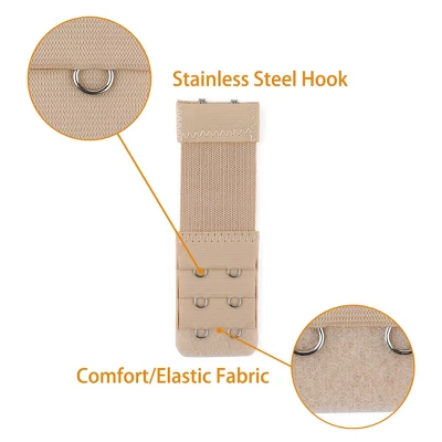 Allegra K 2pcs Bra Strap Extenders Set 3 Rows 2 Hooks/3 Hooks/4 Hooks Elastic Bra Hook Extensions 3 Allegra K 2pcs Bra Strap Extenders Set 3 Rows 2 Hooks/3 Hooks/4 Hooks Elastic Bra Hook Extensions - Image 3