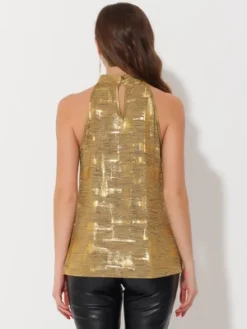 Allegra K Women's Casual Party Sparkle Sleeveless Halter Tops 10 Allegra K Women's Casual Party Sparkle Sleeveless Halter Tops -Allegra K GUEST f7b8fc1b b718 4210 a6e2 5c386cb29d03