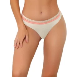 Allegra K Women's Unlined No Show Breathable Smooth Color-Block Thongs -Allegra K GUEST f82296f4 b31a 42fc 9aa8 5e712ee5f847