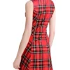 Allegra K Women's Summer Plaid Dresses Mini A-Line Sleeveless Fit And Flare Dress