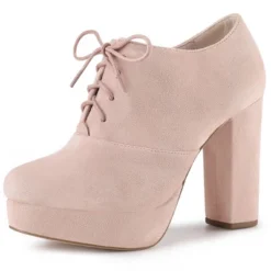 Allegra K Women's Platform Chunky Heel Lace Up Booties -Allegra K GUEST f9054f74 4a5a 4611 a83a fe3ce6a0b60e