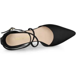 Allegra K Women's Pointed Toe Buckle Cross Strap Chunky Heels Pumps -Allegra K GUEST fbe1e9ee 7c1d 4fd8 8c24 c6169be1bd5a