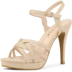 Allegra K Women's Strappy Platform Heels Stiletto Heel Sandals -Allegra K GUEST fbe83cc6 7f74 43bb a292 61c14a2e94ab
