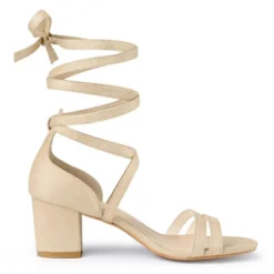 Allegra K Women's Open Toe Color Block Heel Lace Up Sandals -Allegra K GUEST fc3cf7eb 44c7 4d85 a05b b5c7f099c9b2