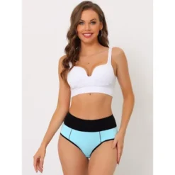 Allegra K Women's High Waist Tummy Control Color-Block Available In Plus Size Brief -Allegra K GUEST fc7e16ef af7a 466a 9dde fdecee966290