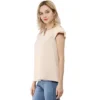 Allegra K Women's Work Business Casual Plain Cap Sleeve Blouse