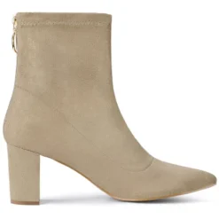 Allegra K Women's Pointed Toe Zipper Chunky Heels Ankle Boots -Allegra K GUEST fd777368 9587 48b6 a537 ed0b3d224bc3