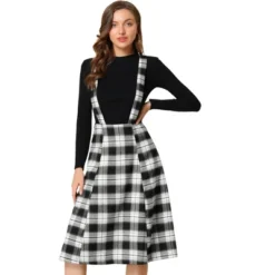 Allegra K Women's Vintage Plaid A-Line Tartan Suspender Midi Skirt -Allegra K GUEST fded923f f325 4366 bbd4 0de15c93a723