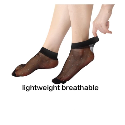 Allegra K Women's Socks Elastic Sheer Polka Dots Ankle Socks Lightweight 10 Pairs 3 Allegra K Women's Socks Elastic Sheer Polka Dots Ankle Socks Lightweight 10 Pairs - Image 3