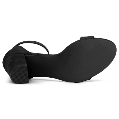 Allegra K Women's High Buckle Ankle Strap Chunky Heel 5 Allegra K Women's High Buckle Ankle Strap Chunky Heel - Image 5