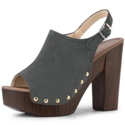 Allegra K Women's Open Toe Slingback Platform Chunky Heel Sandals -Allegra K GUEST ff4d0bc3 853a 4c3e b915 d9fba199244a