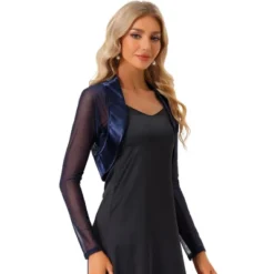 Allegra K Women's Elegant Bolero Wedding Business Open Front Crop Cardigan Shrugs -Allegra K GUEST ff8ecc46 2f1a 42ca 88da 367220b70224