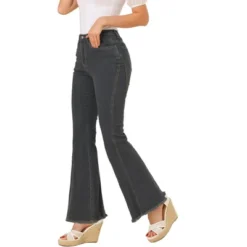 Allegra K Women's Vintage Flare Jeans High Waist Stretch Denim Long Pants Bell Bottoms Jeans -Allegra K GUEST ffb85d50 e142 4359 a6dc e83d1097f6e2